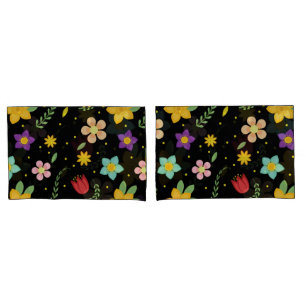 Colorful Flowers Watercolor Cute Pillow Case
