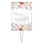 Colorful Flowers, Wildflowers, Boho, Baby Shower Cake Topper