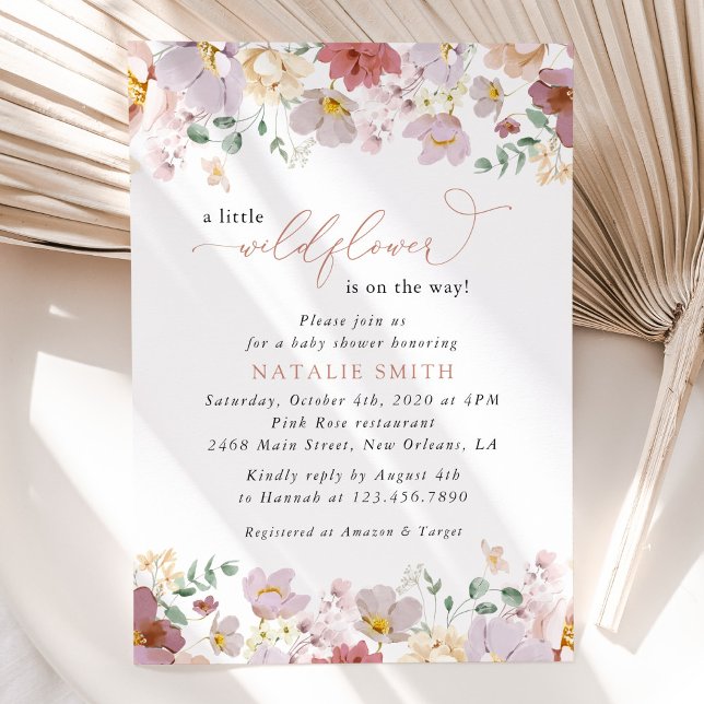 Colorful Flowers, Wildflowers, Boho, Baby Shower Invitation (Creator Uploaded)