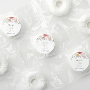 Colorful Flowers, Wildflowers, Boho, Baby Shower Life Saver® Mints