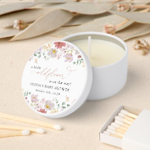 Colorful Flowers, Wildflowers, Boho, Baby Shower Mini Candle Favors