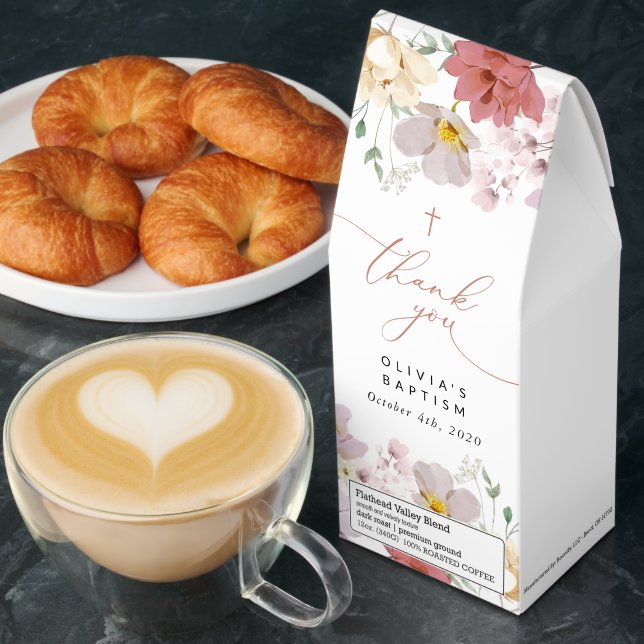 Colorful Flowers, Wildflowers, Boho, Baptism Roasted Coffee (Breakfast)