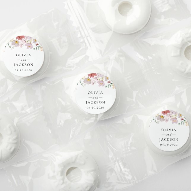 Colorful Flowers, Wildflowers, Boho, Wedding Life Saver® Mints (Assorted)
