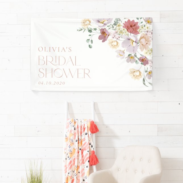 Colorful Flowers, Wildflowers, Bridal Welcome Banner (Insitu)