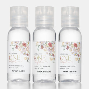 Colorful Flowers, Wildflowers, First Birthday Hand Sanitizer
