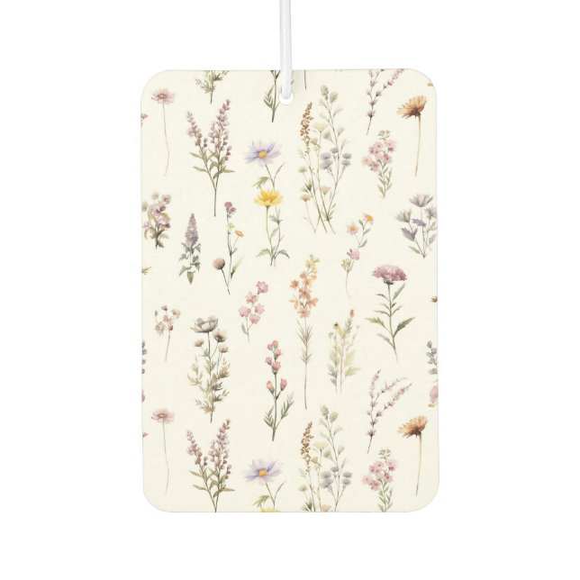 Colorful Flowers, Wildflowers, Garden Flowers Air Freshener (Front)