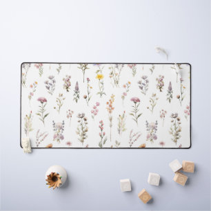 Colorful Flowers, Wildflowers, Garden Flowers Desk Mat