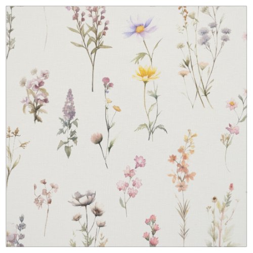 Colorful Flowers Wildflowers Garden Flowers Fabric