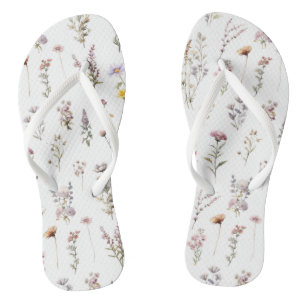 Colorful Flowers, Wildflowers, Garden Flowers Flip Flops