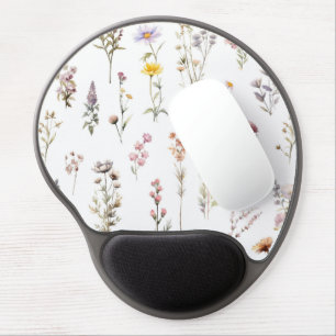Colorful Flowers, Wildflowers, Garden Flowers Gel Mouse Pad