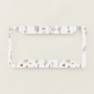 Colorful Flowers, Wildflowers, Garden Flowers License Plate Frame