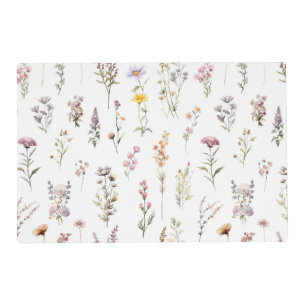 Colorful Flowers, Wildflowers, Garden Flowers Placemat