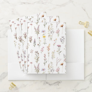Colorful Flowers, Wildflowers, Garden Flowers Pocket Folder