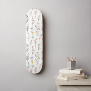Colorful Flowers, Wildflowers, Garden Flowers Skateboard
