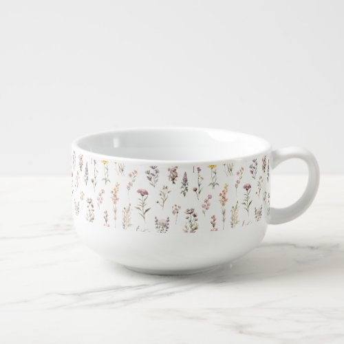 Colorful Flowers Wildflowers Garden Flowers Soup Mug