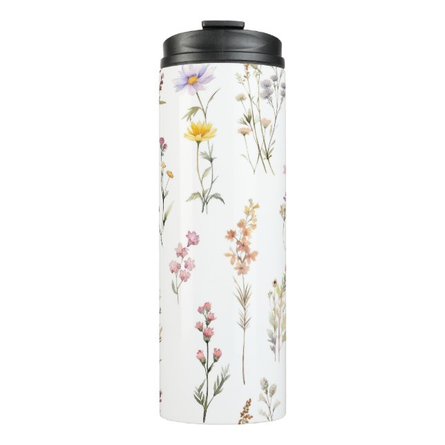 Colorful Flowers, Wildflowers, Garden Flowers Thermal Tumbler (Front)