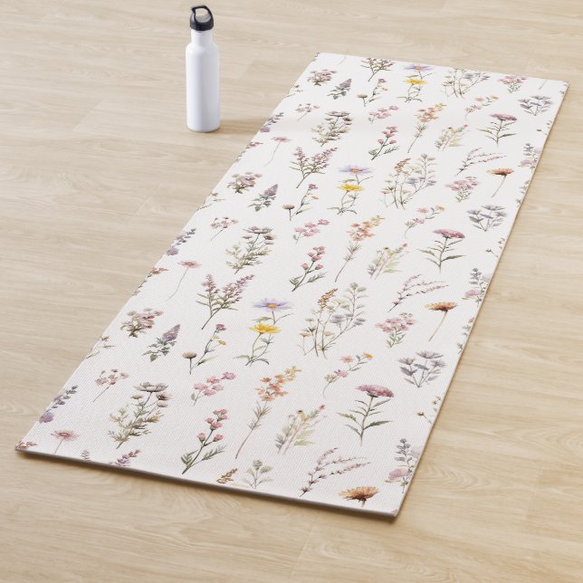 Colorful Flowers, Wildflowers, Garden Flowers Yoga Mat (In Situ)