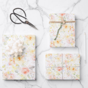 Colorful Flowers Wildflowers Meadow Garden Elegant Wrapping Paper Sheets