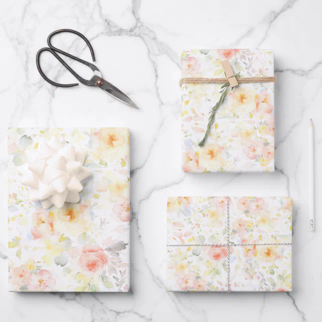 Colorful Flowers Wildflowers Meadow Garden Elegant Wrapping Paper