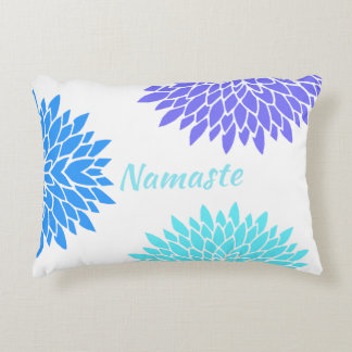 Colorful Flowers Yoga Accent Pillow