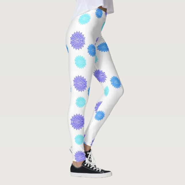 Colorful Flowers Yoga  Leggings (Right)