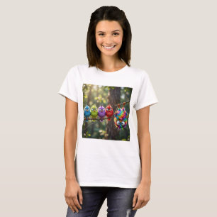Colorful Fluffy Birdies T-Shirt