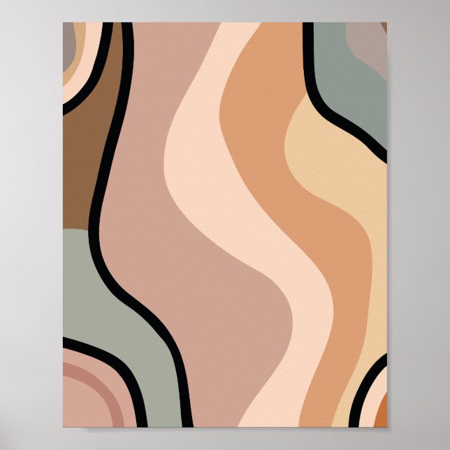 Colorful Fluid Abstract Art Poster (Front)