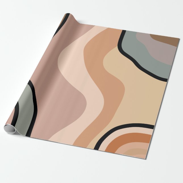 Colorful Fluid Abstract Art Wrapping Paper (Unrolled)