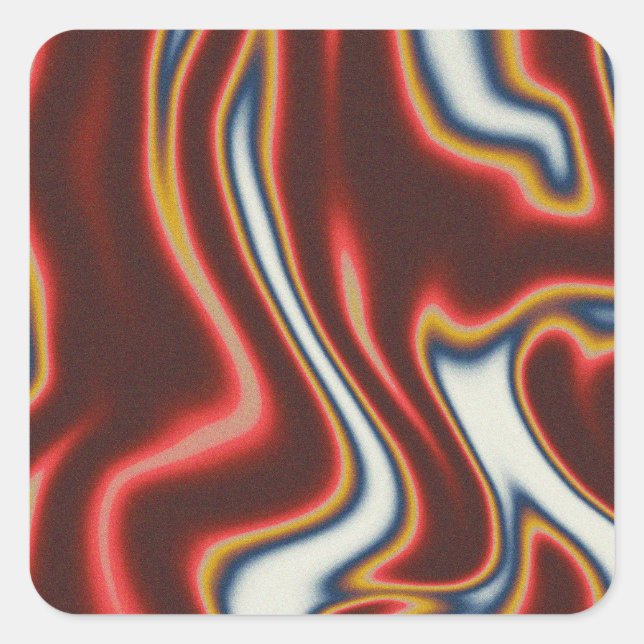 Colorful, fluid, and liquid marble ink sticker (Front)
