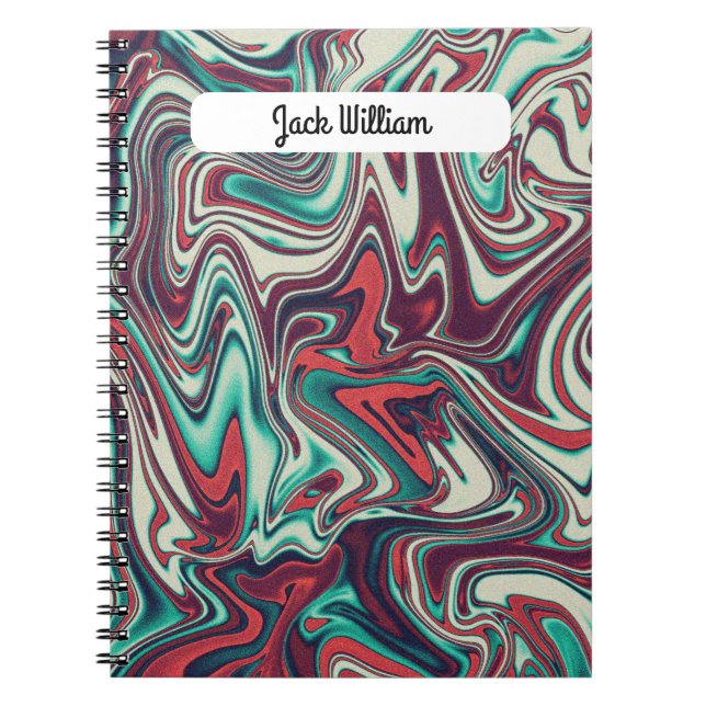 Colorful fluid and liquid spiral notebook (Front)
