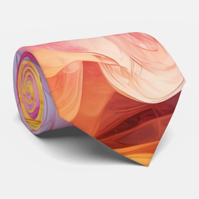 Colorful Fluid Art Neck Tie (Rolled)