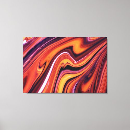 Colorful Fluid Soothing Waves Art Canvas Print