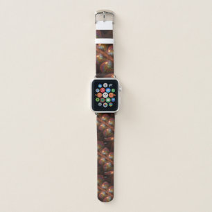 Colorful Fluorescent Abstract Trippy Brown Fractal Apple Watch Band