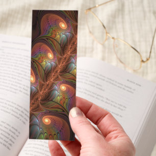 Colorful Fluorescent Abstract Trippy Brown Fractal Bookmarks