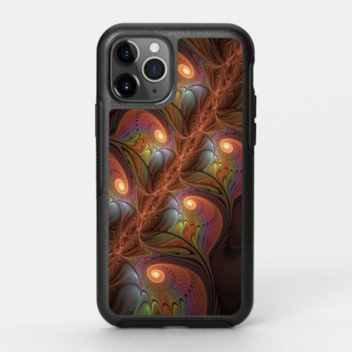 Colorful Fluorescent Abstract Trippy Brown Fractal OtterBox Symmetry iPhone 11 Pro Case