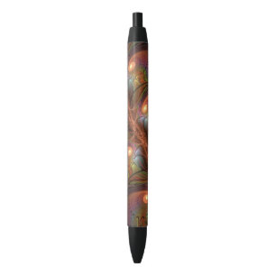 Colorful Fluorescent Abstract Trippy Brown Fractal Pen