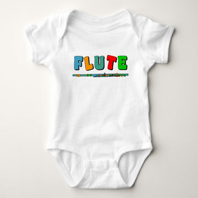 Colorful Flute Baby Bodysuit (Front)