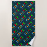 Colorful Flute Beach Towel