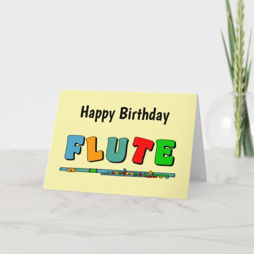Colorful Flute  Birthday Card