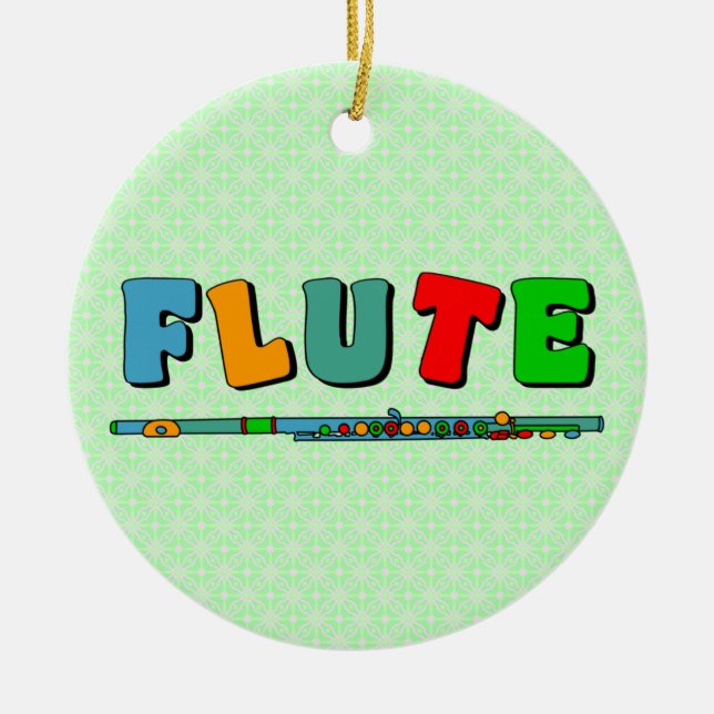 Colorful Flute Ceramic Ornament (Front)