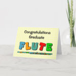 Colorful Flute Graduation Card