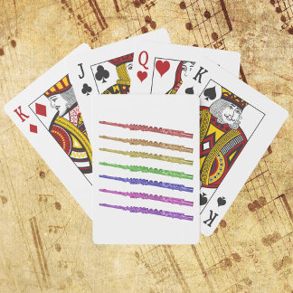 Colorful Flute Instrument Poker Cards