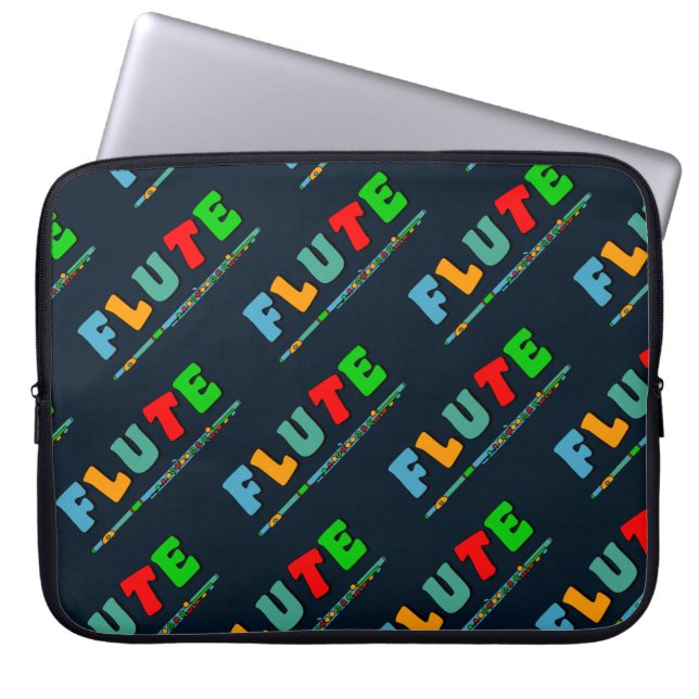 Colorful Flute Laptop Sleeve (Front)