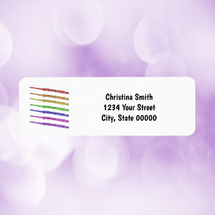 Colorful Flute Personalize Return Address Label