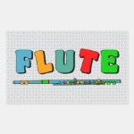 Colorful Flute Rectangular Sticker