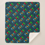 Colorful Flute Sherpa Blanket