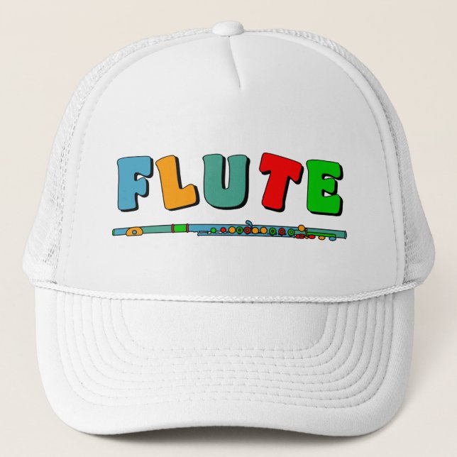 Colorful Flute Trucker Hat (Front)