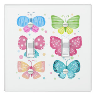 Colorful Flutter Friends Light Switch Cover
