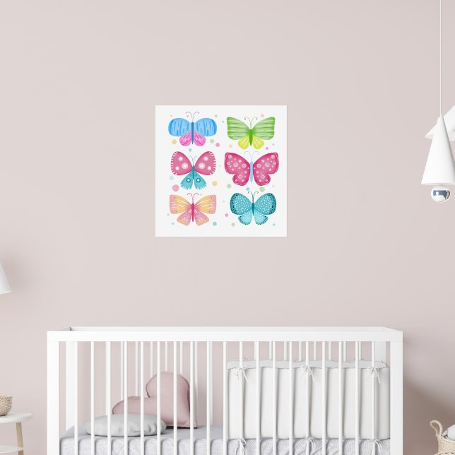 Colorful Flutter Friends Poster (Nursery 2)