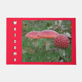 Colorful Fly Amanitas Cust. Welcome Door Mat